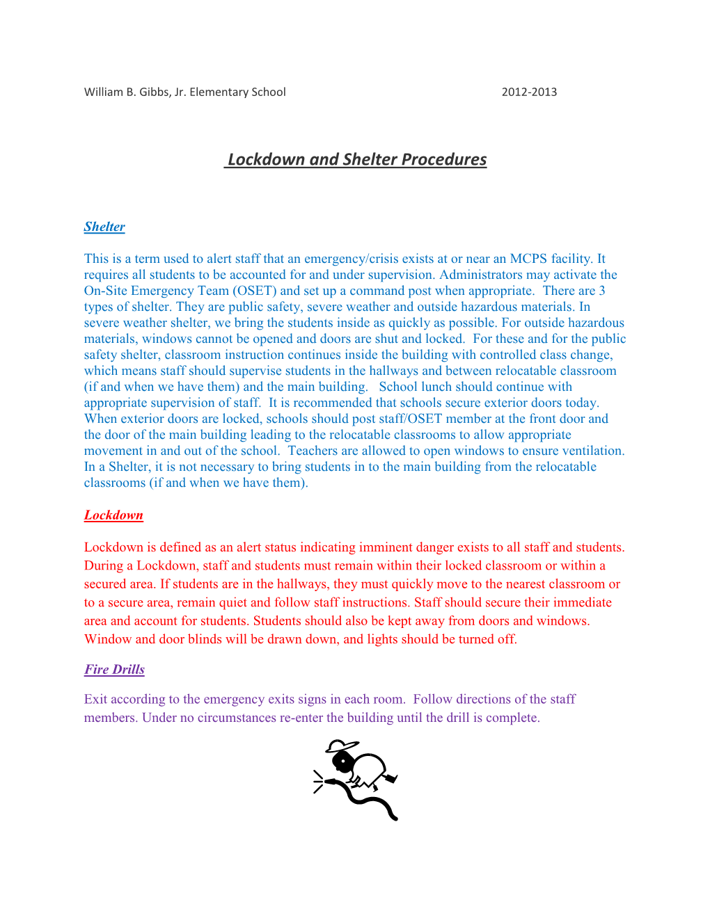 Lockdown and Shelter Procedures