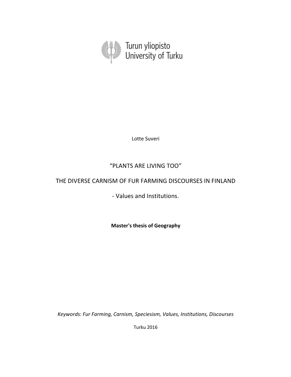 The Diverse Carnism of Fur Farming Discourses in Finland