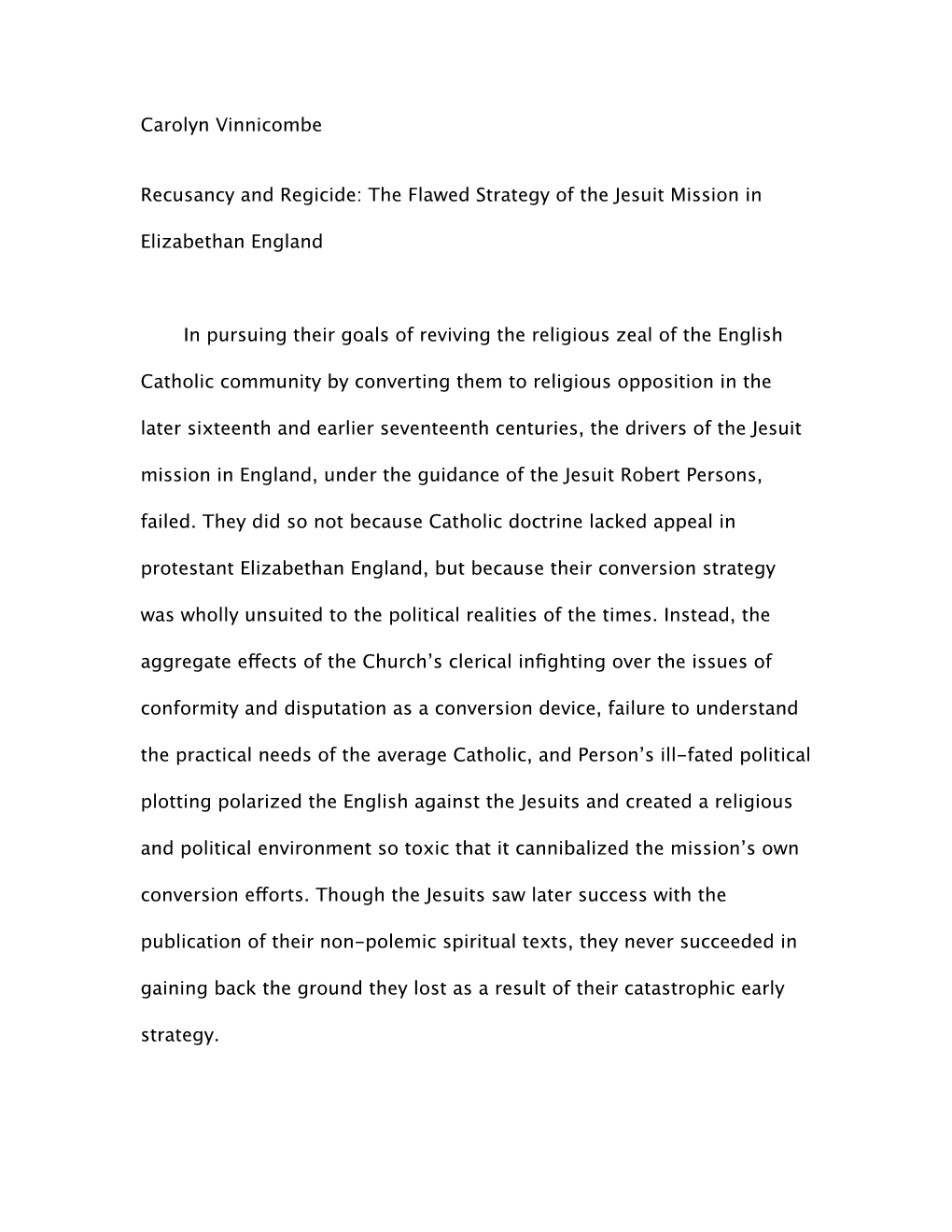 English Jesuit Paper