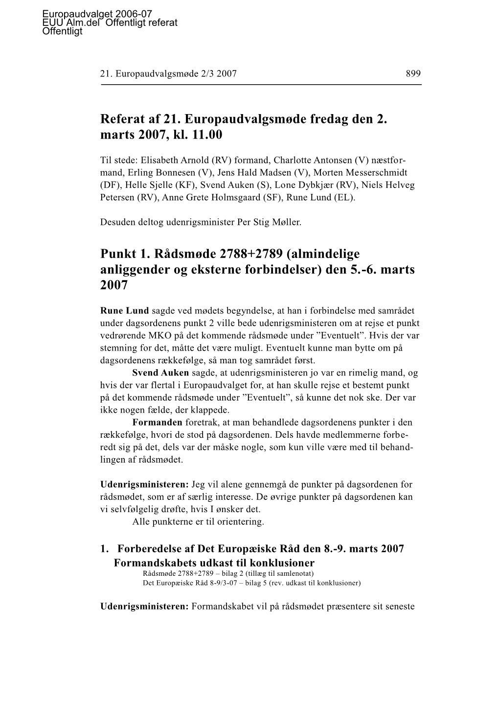 EUU Alm.Del Offentligt Referat Offentligt