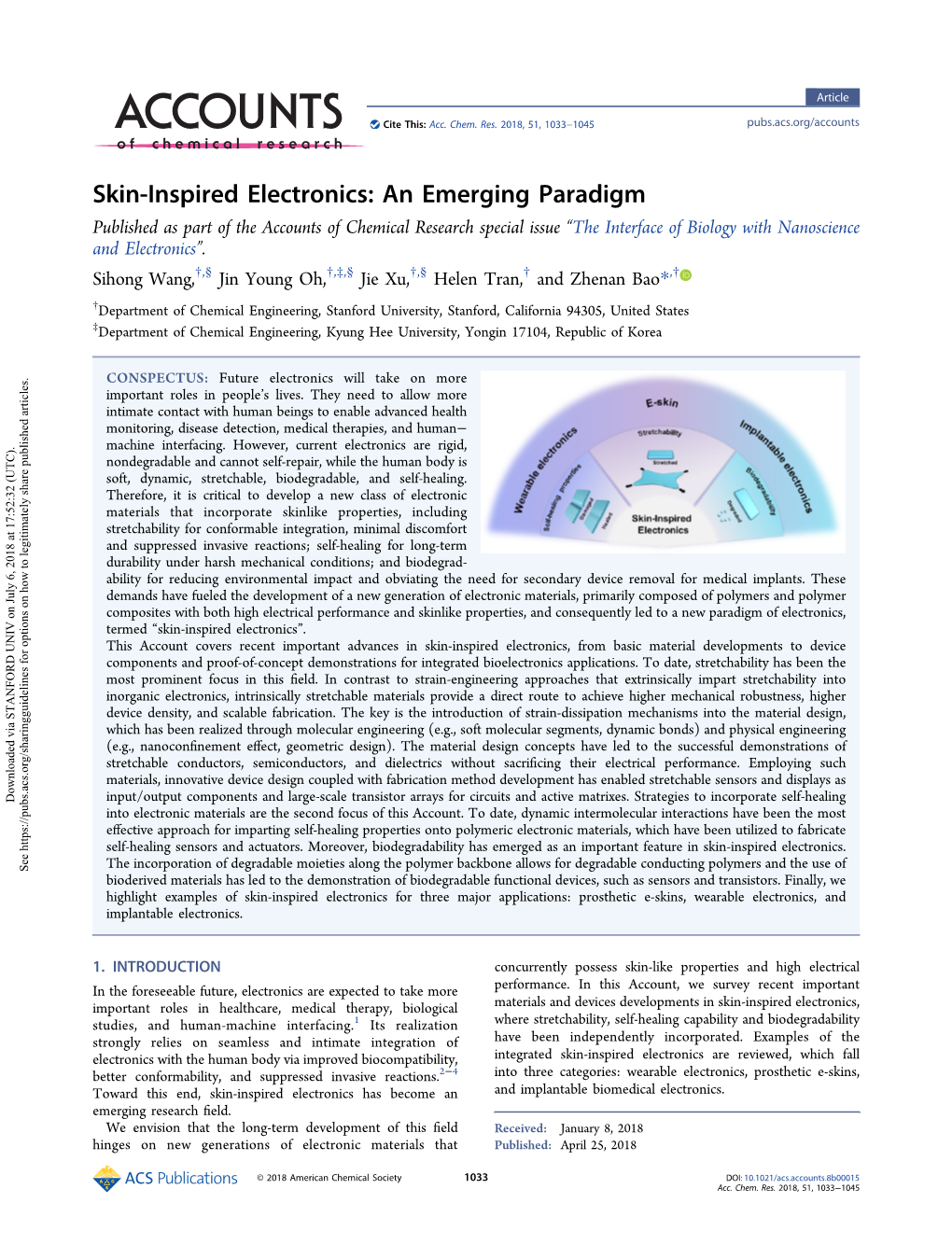 Skin-Inspired Electronics: an Emerging Paradigm