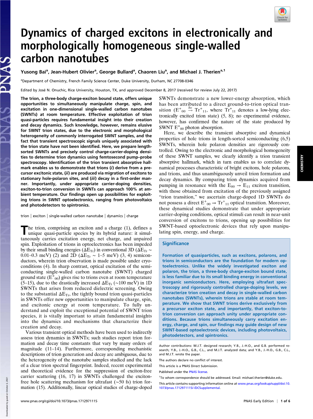 Dynamics of Charged Excitons in Electronically and Morphologically Homogeneous Single-Walled Carbon Nanotubes