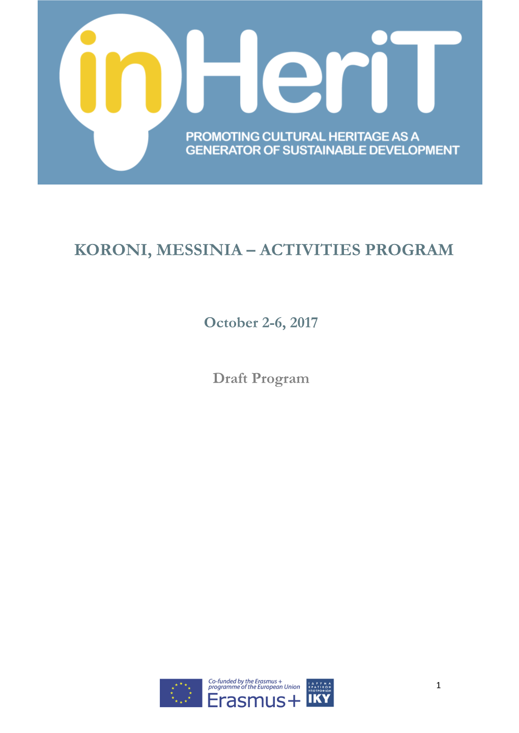 Koroni, Messinia – Activities Program