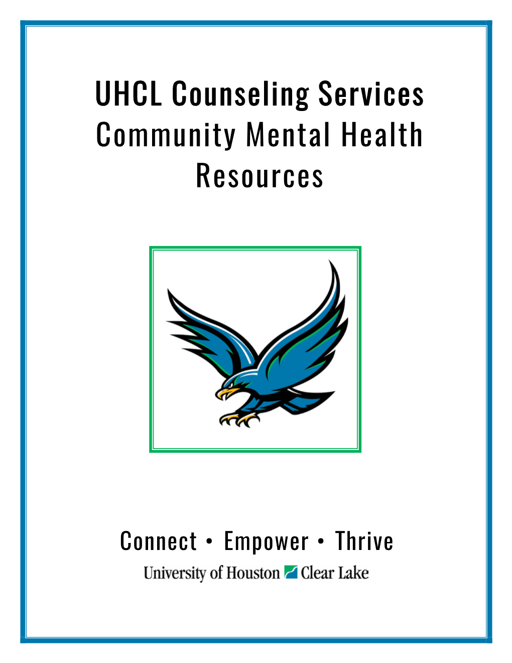 UHCL Counseling Services Community Mental Health Resources