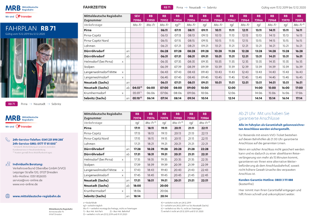 Fahrplan Rb 71