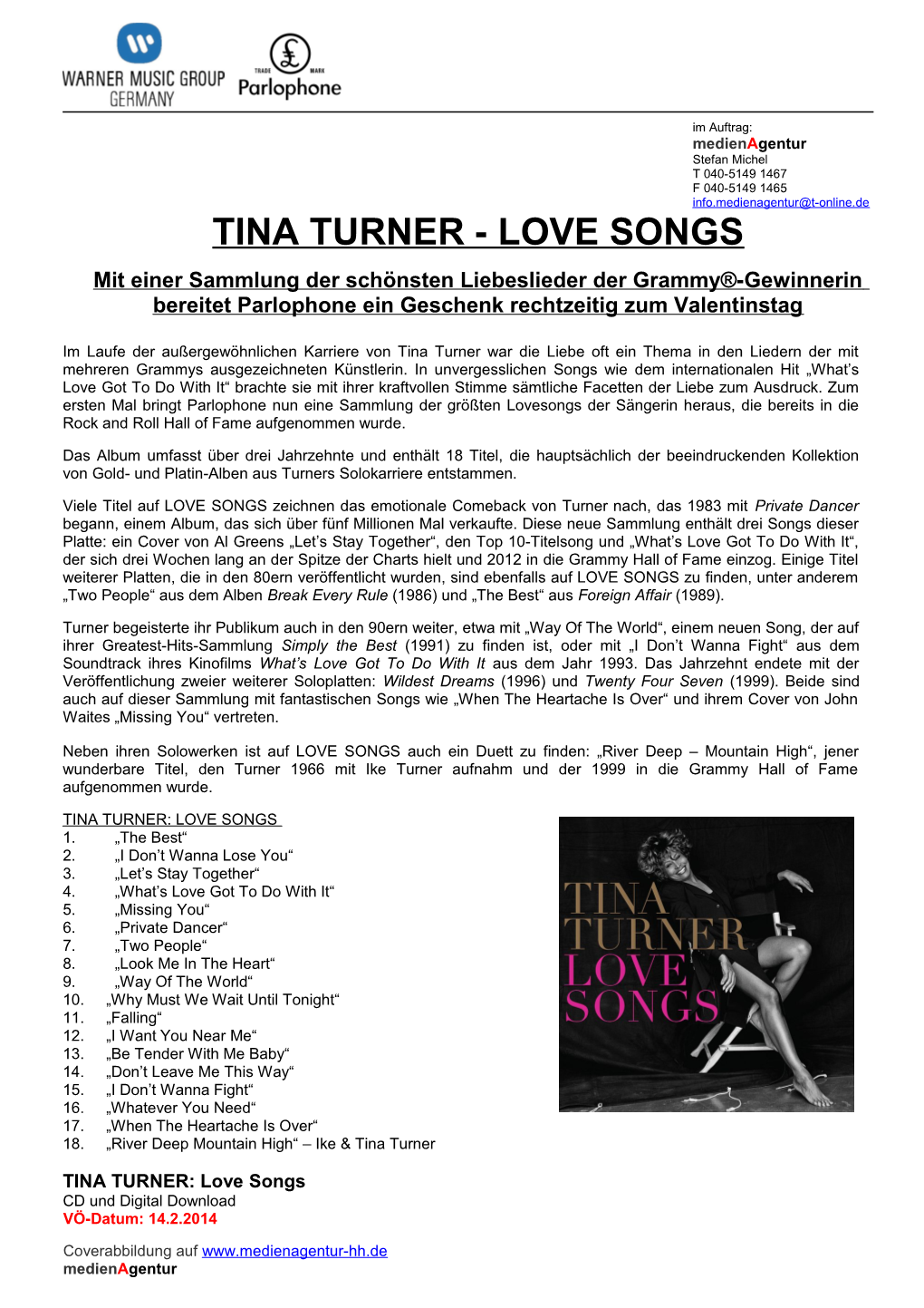 Tina Turner - Love Songs