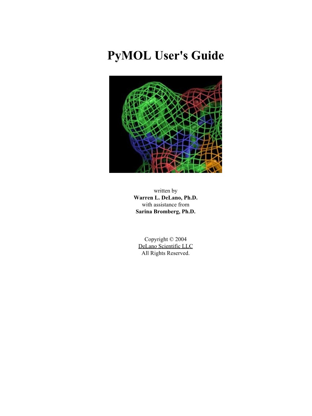 Pymol User's Guide