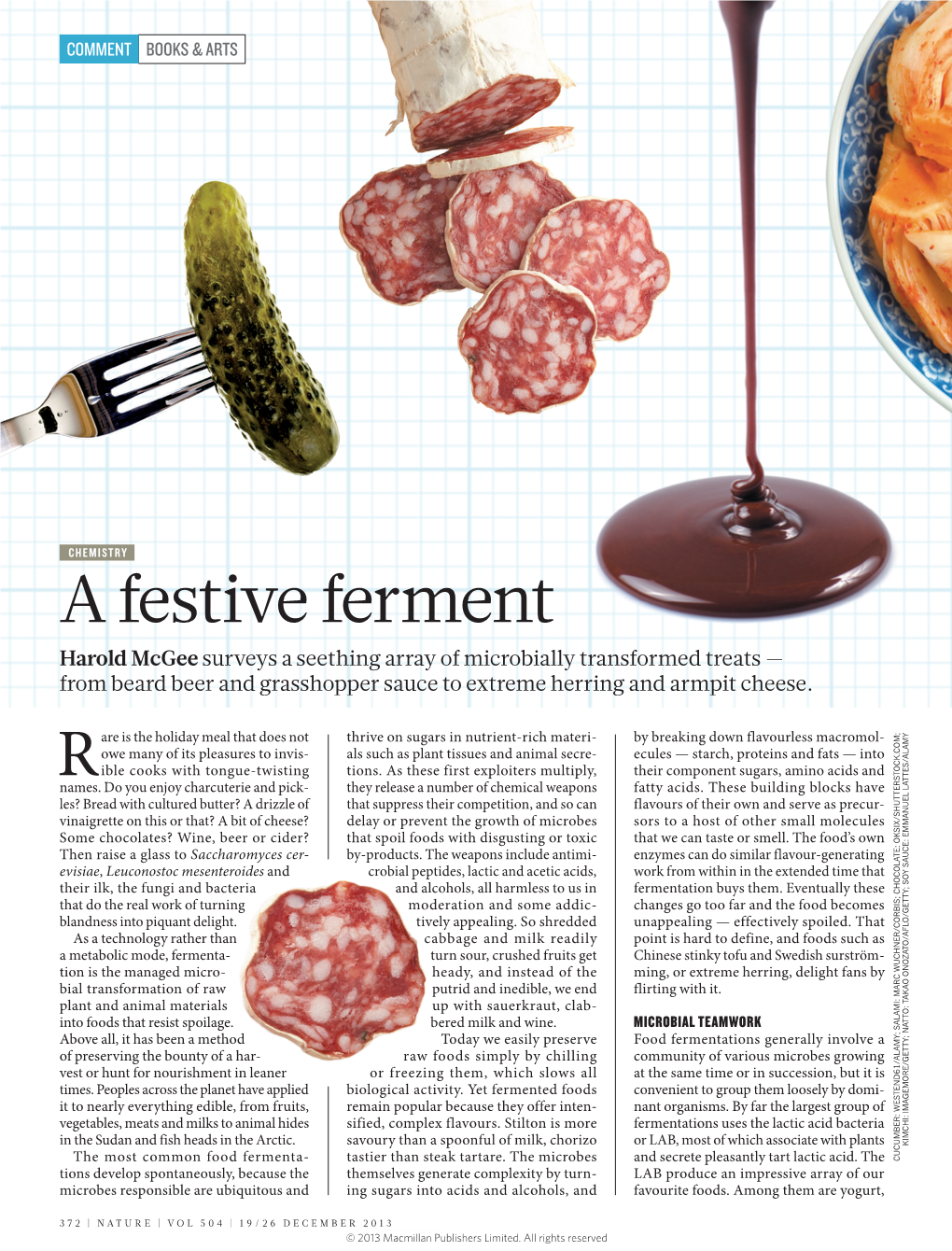 A Festive Ferment Harold Mcgee Surveys a Seething Array of Microbially Transformed Treats — from Beard Beer and Grasshopper Sauce to Extreme Herring and Armpit Cheese