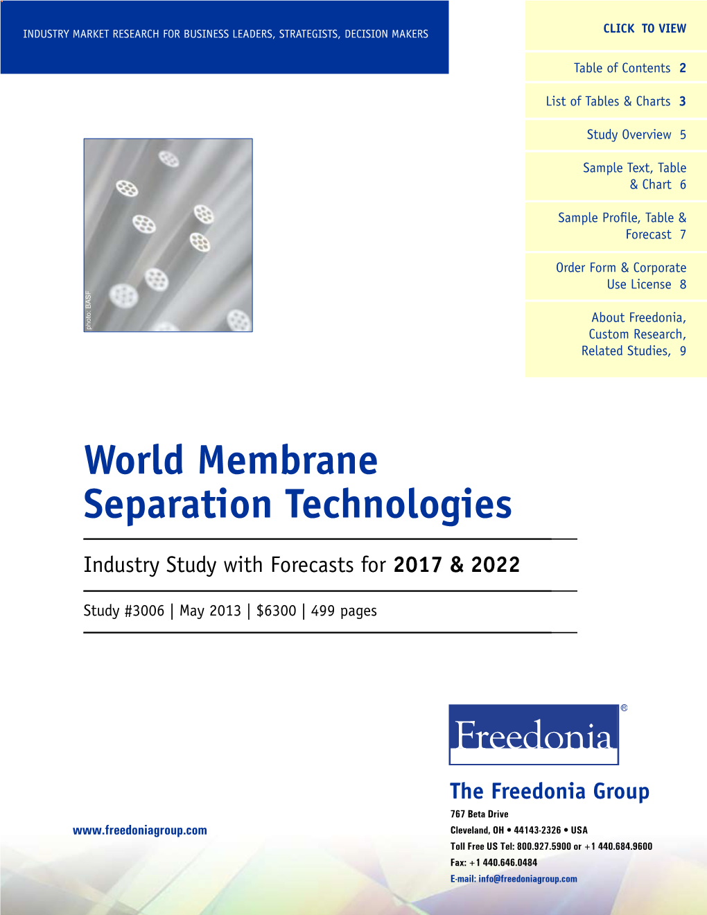 World Membrane Separation Technologies