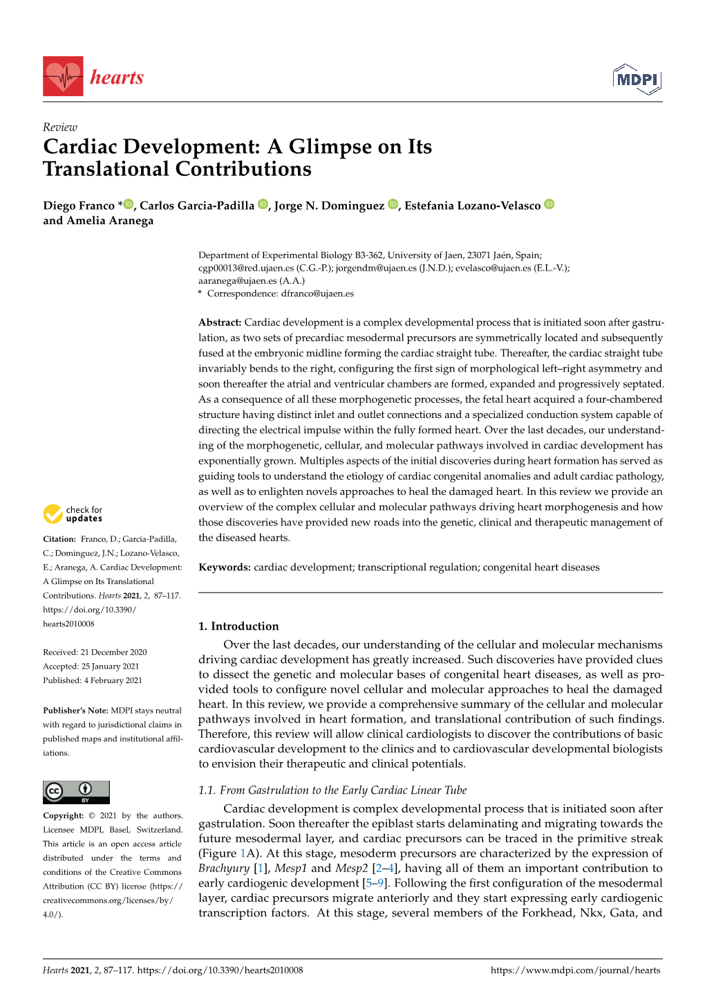 Cardiac Development: a Glimpse on Its Translational Contributions