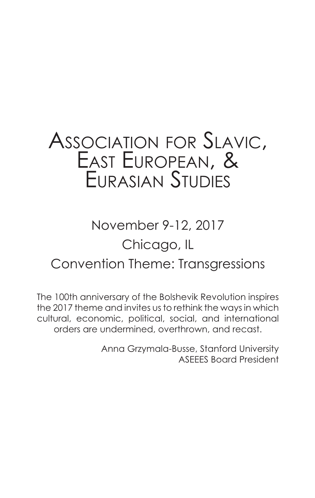 Chicago, IL Convention Theme: Transgressions