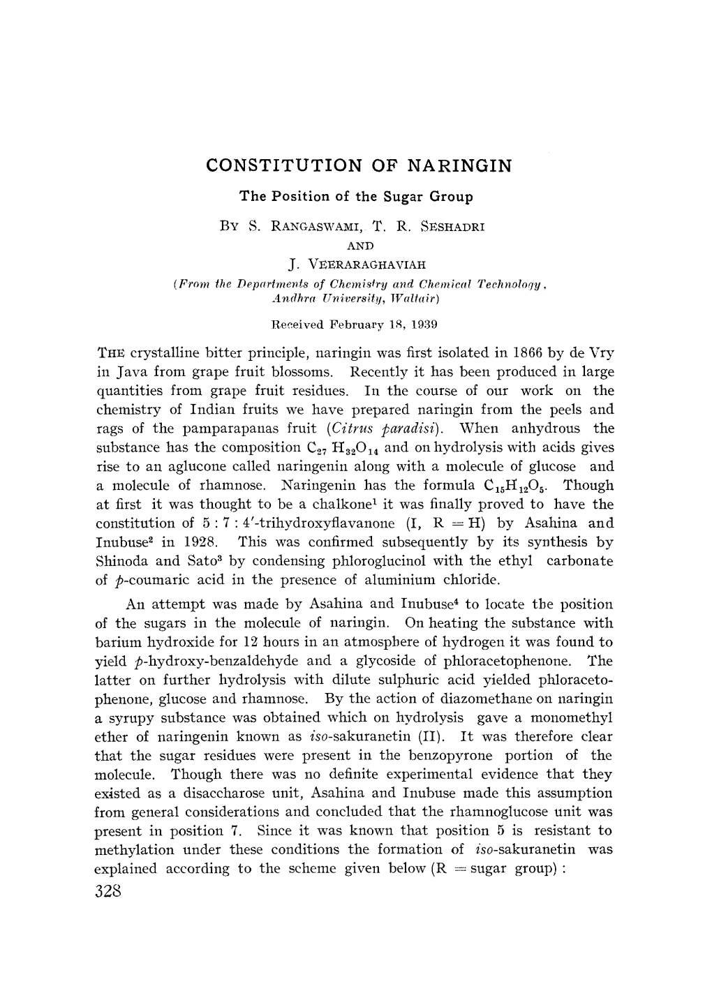 Constitution of Naringin