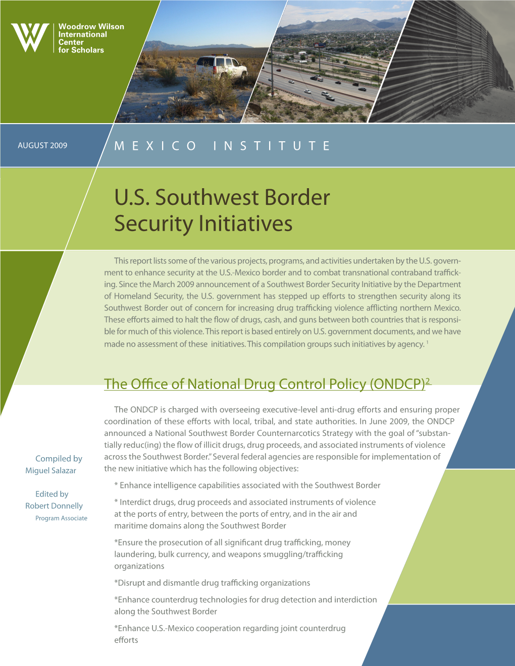 U.S. Southwest Border Security Initiatives
