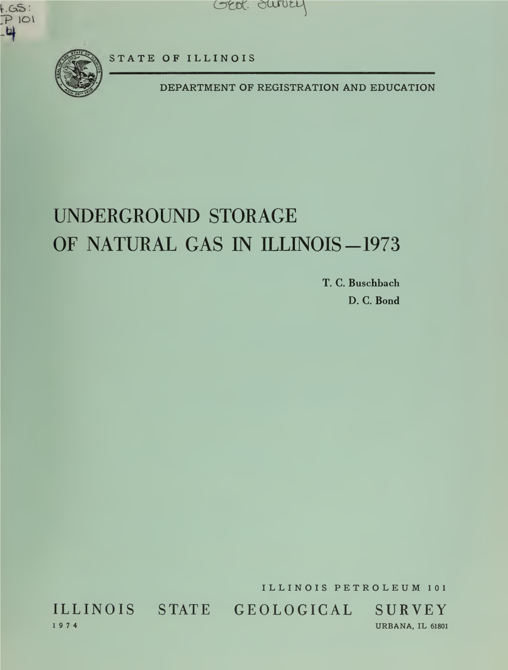 Underground Storage of Natural Gas in Illinois, 1973