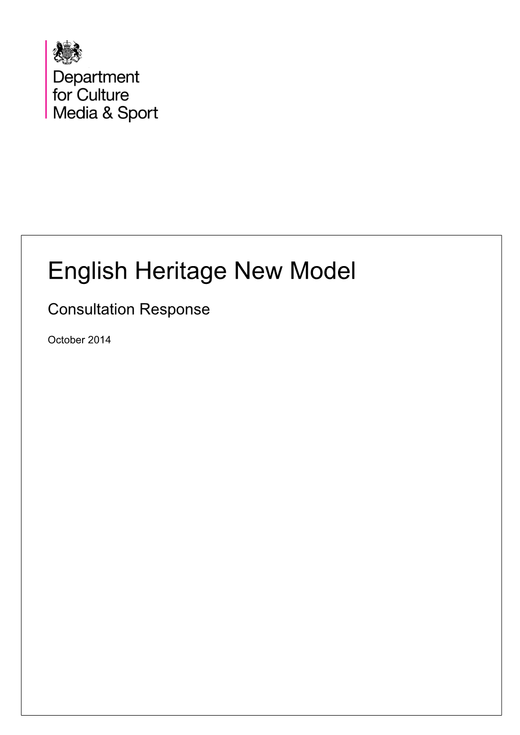 English Heritage New Model