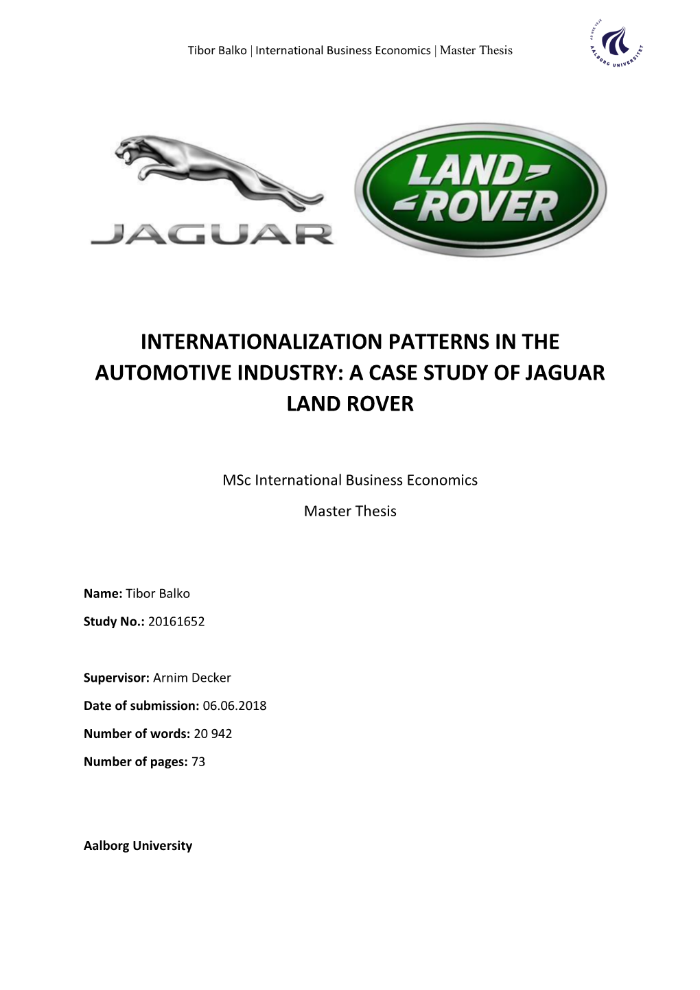 A Case Study of Jaguar Land Rover