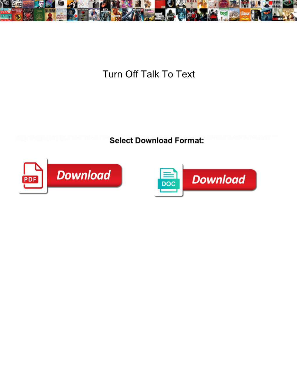 Turn Off Talk to Text