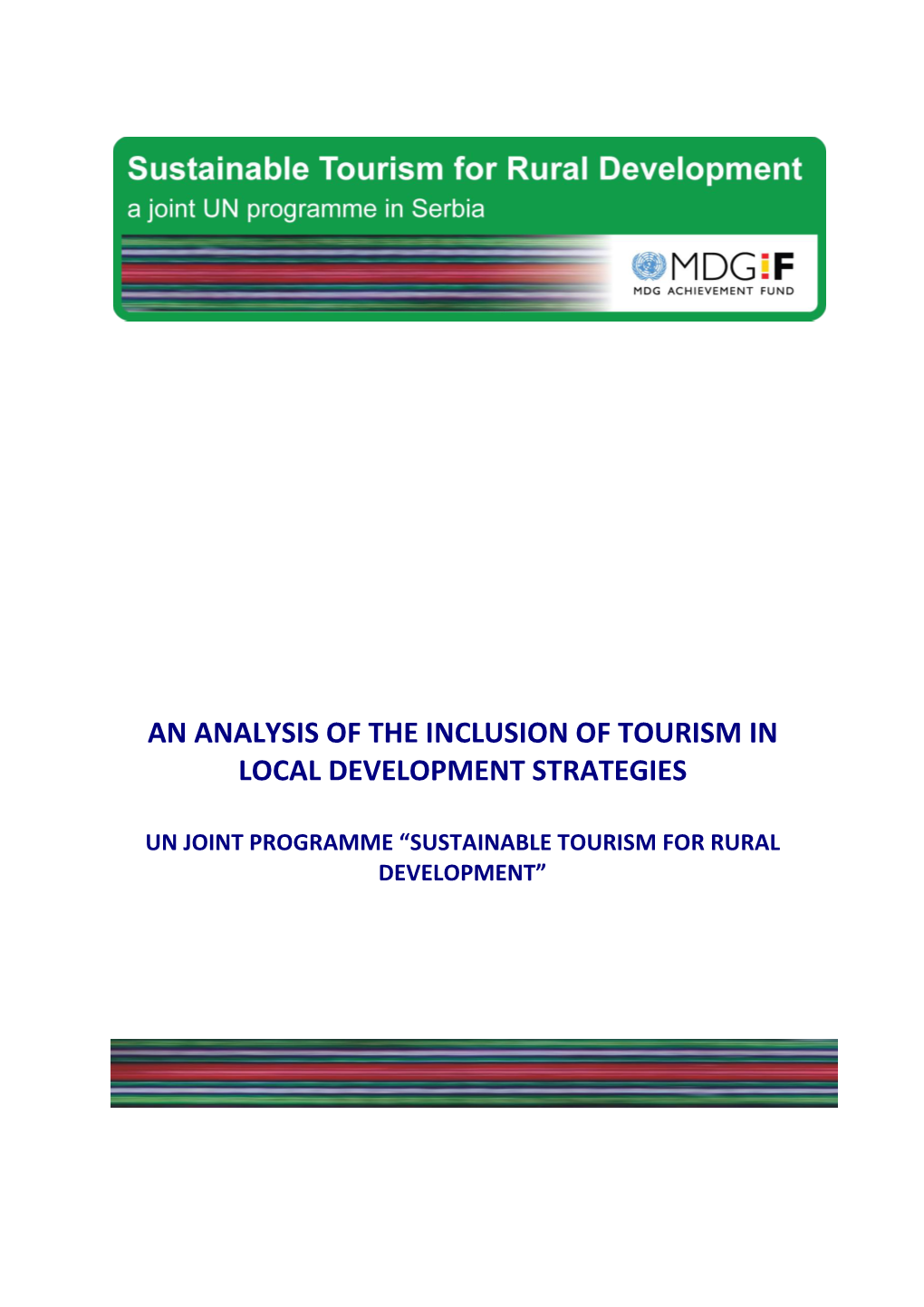 An Analysis of the Inclusion of Tourism in Local Development Strategies