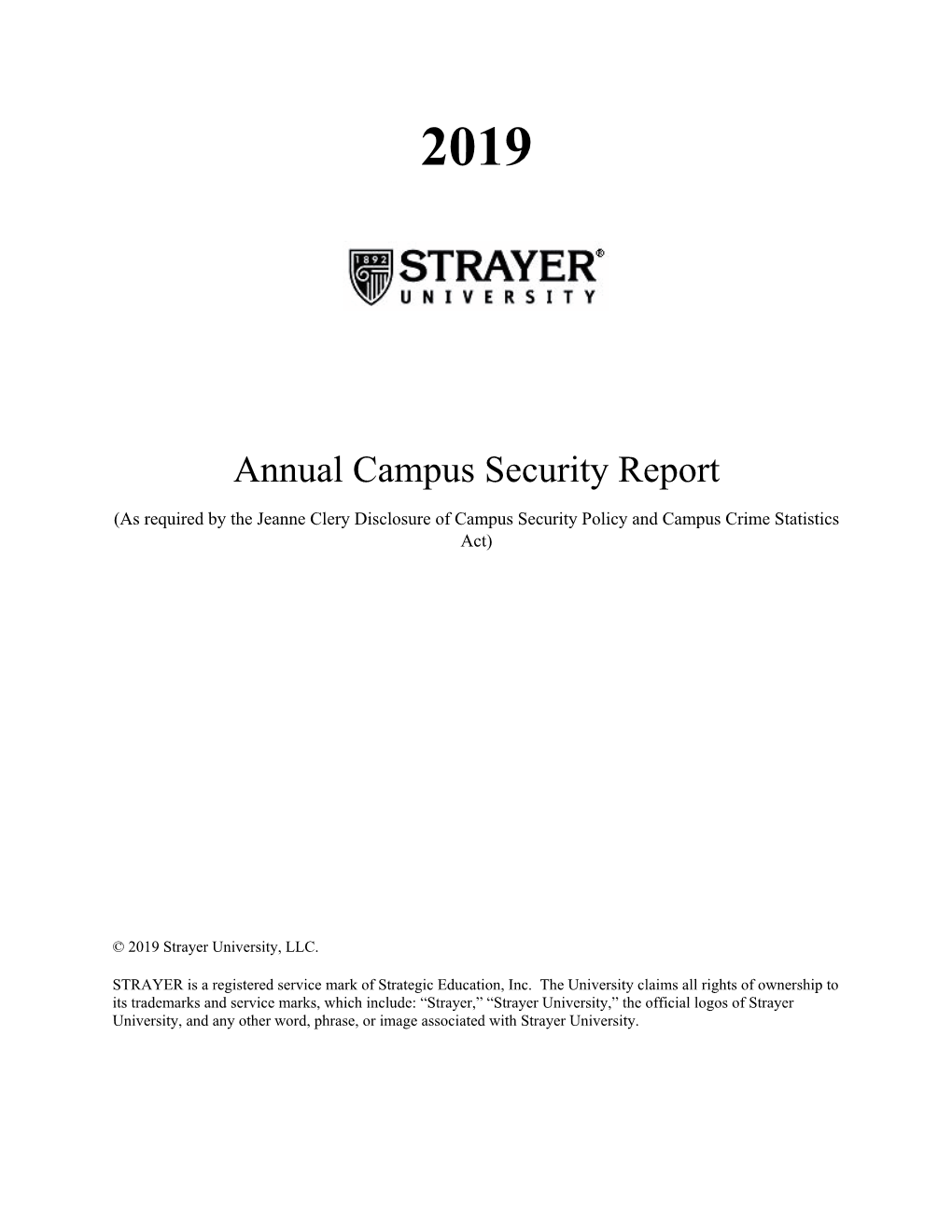 Annual Campus Security Report