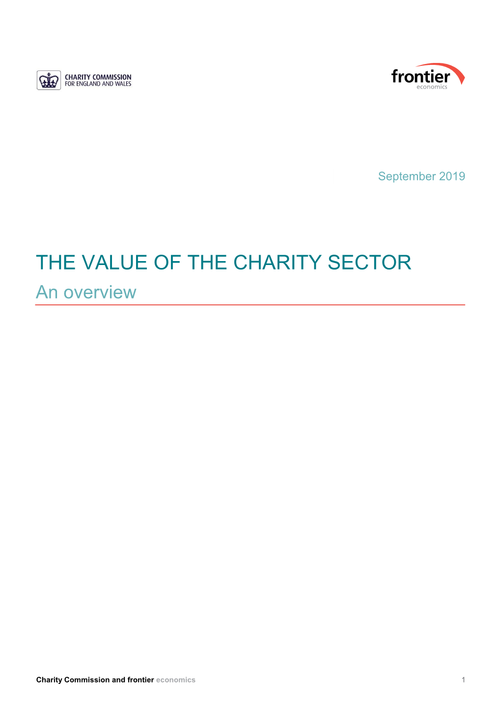 The Value of the Charity Sector: an Overview