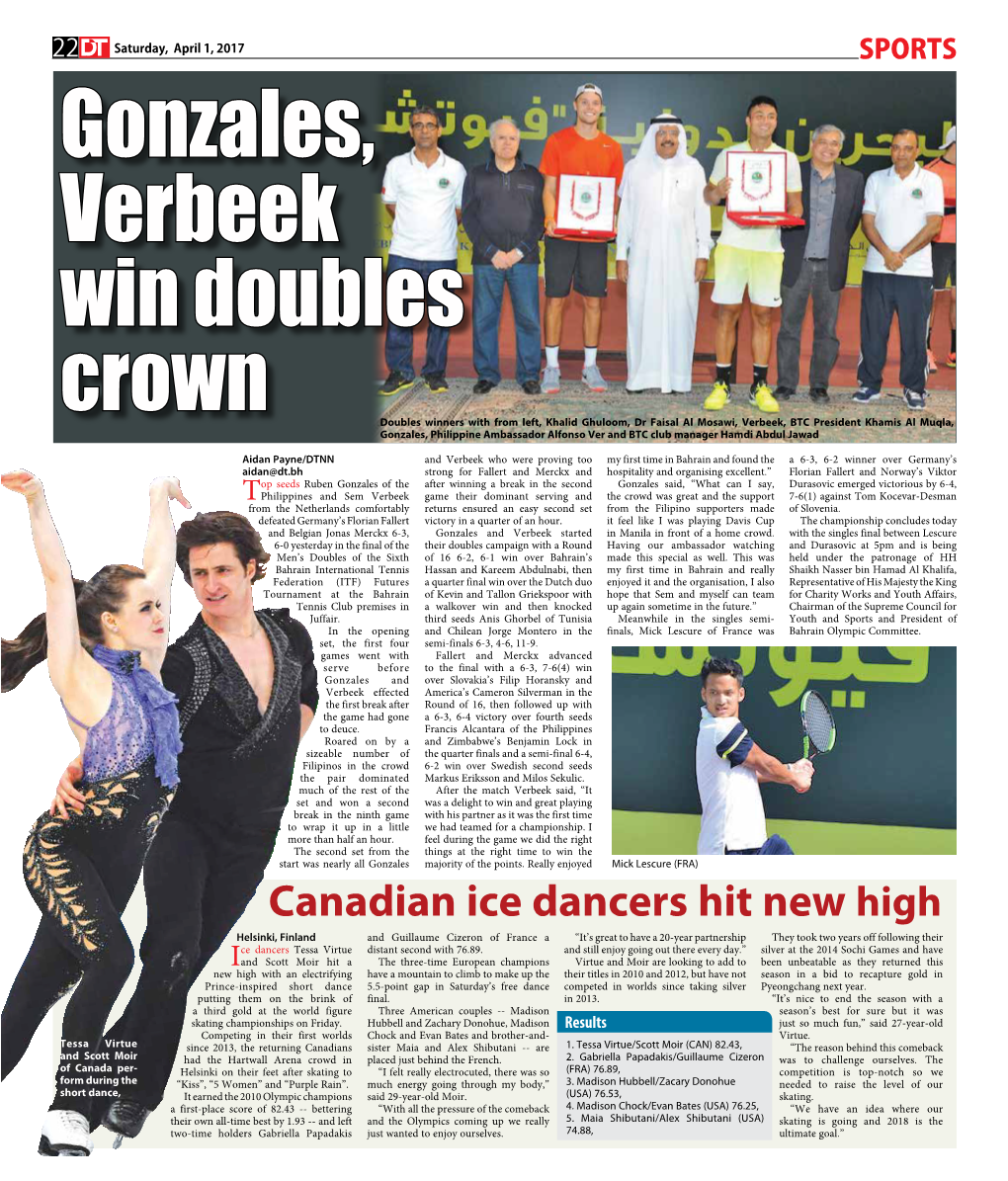 Canadian Ice Dancers Hit New High