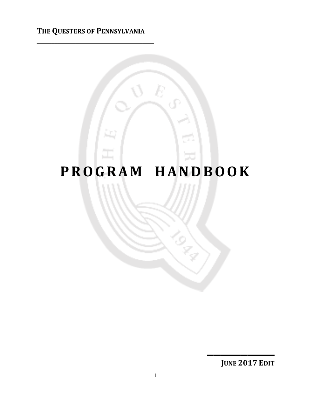 Program Handbook