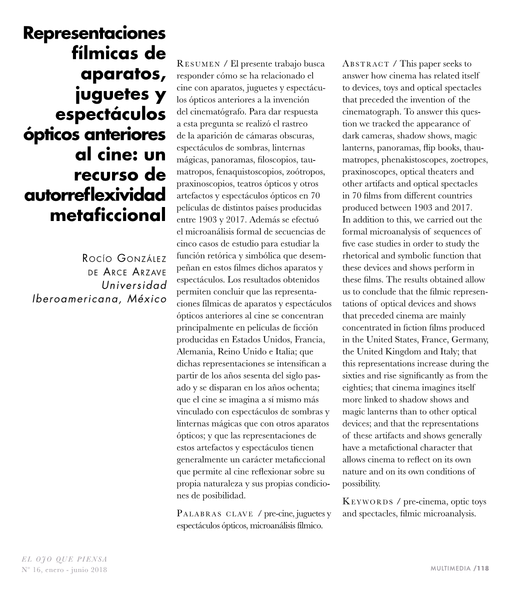 Representaciones Fílmicas De Aparatos