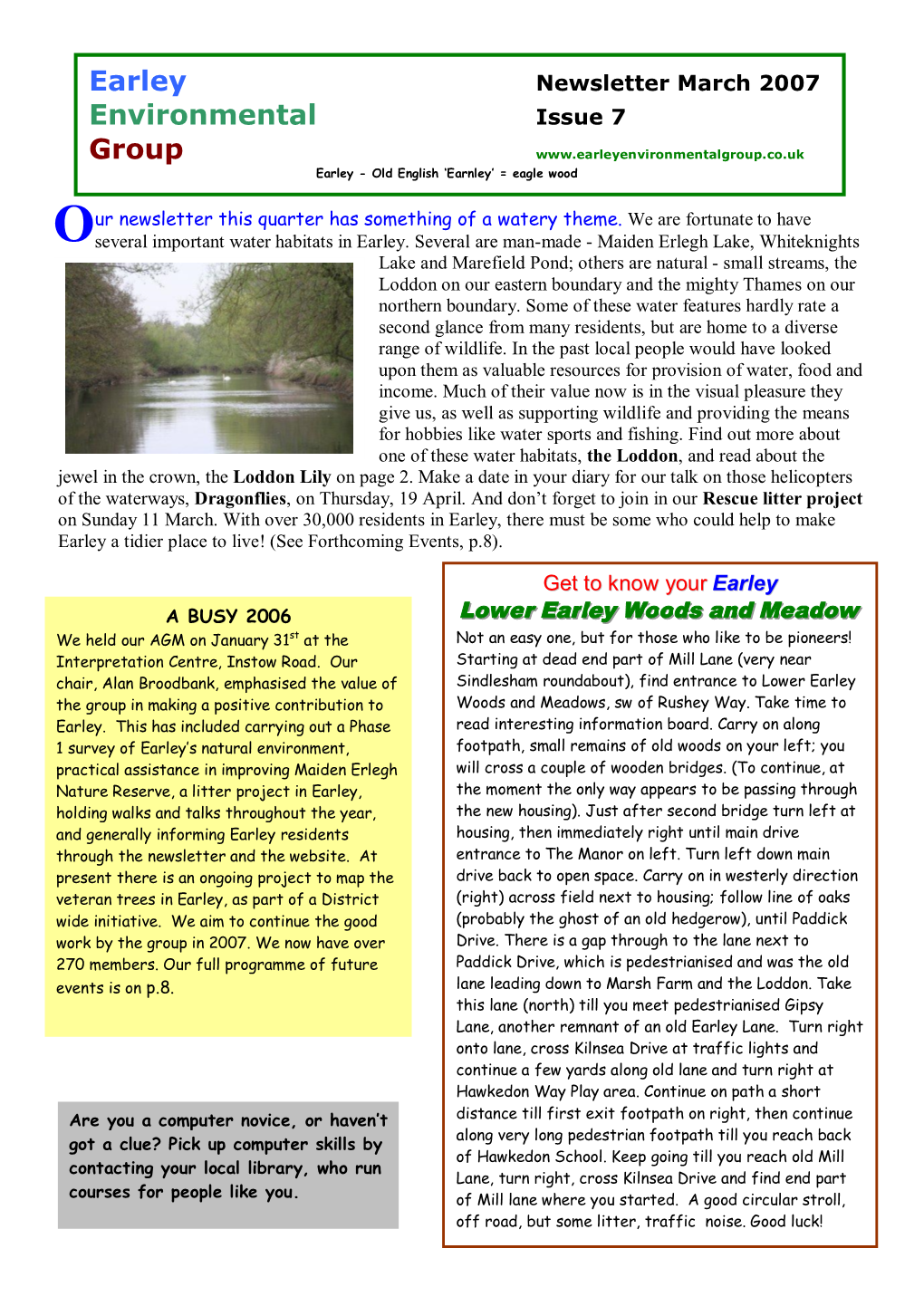 March 2007 Newsletter In