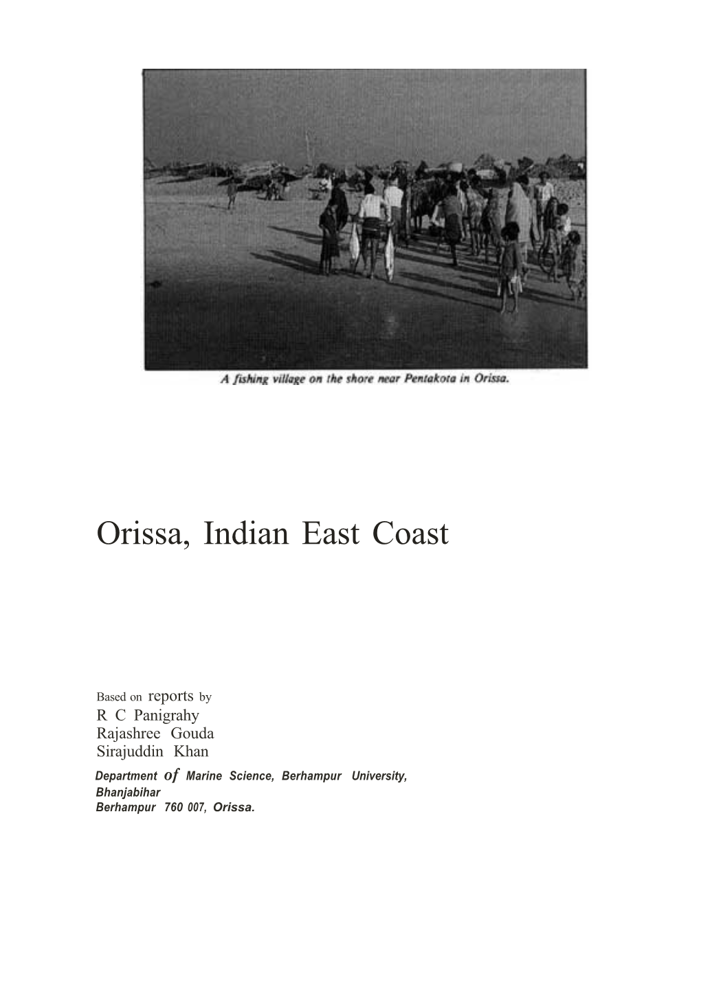 Orissa, Indian East Coast