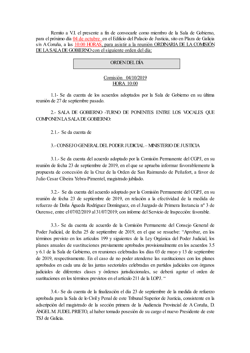 Remito a V.I. El Presente a Fin De Convocarle Como Miembro De La