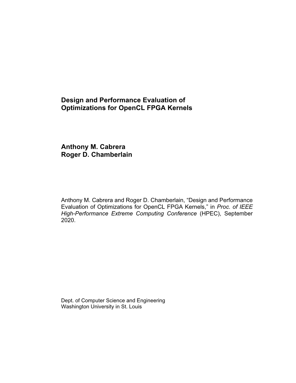 Design and Performance Evaluation of Optimizations for Opencl FPGA Kernels