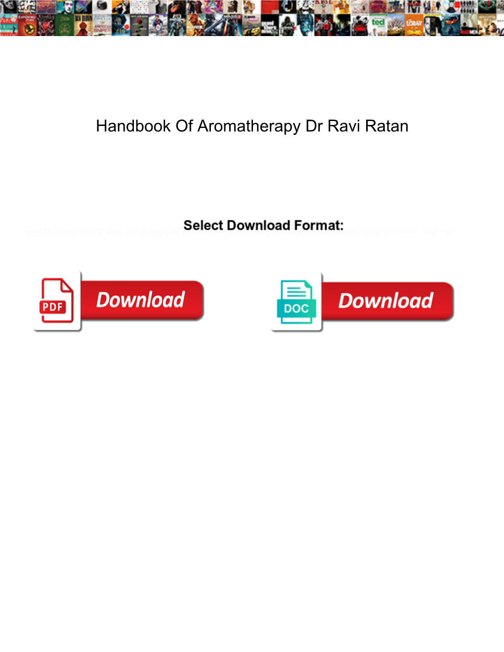 Handbook of Aromatherapy Dr Ravi Ratan