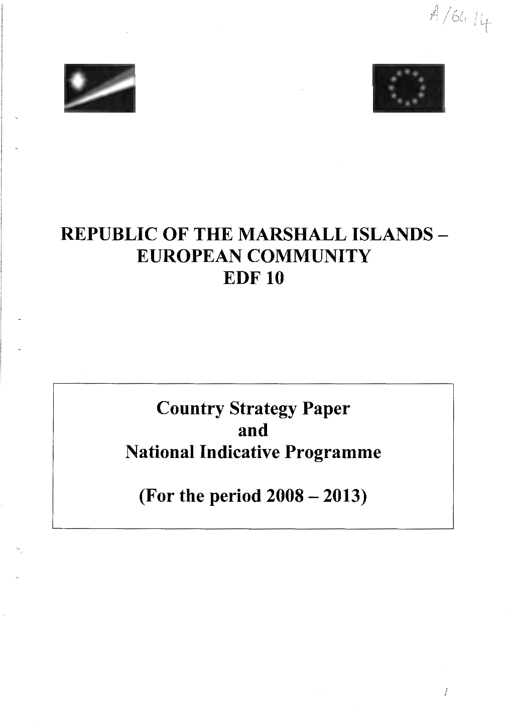 REPUBLIC of the MARSHALL ISLANDS­ EUROPEAN COMMUNITY Edflo