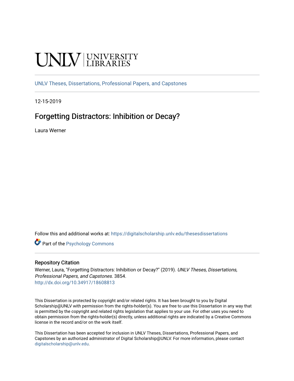 Forgetting Distractors: Inhibition Or Decay?