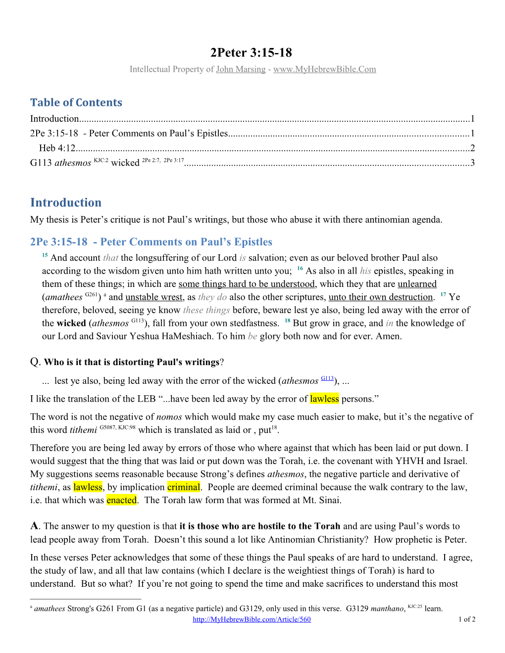 2Pe 3:15-18 - Peter Comments on Paul S Epistles 1