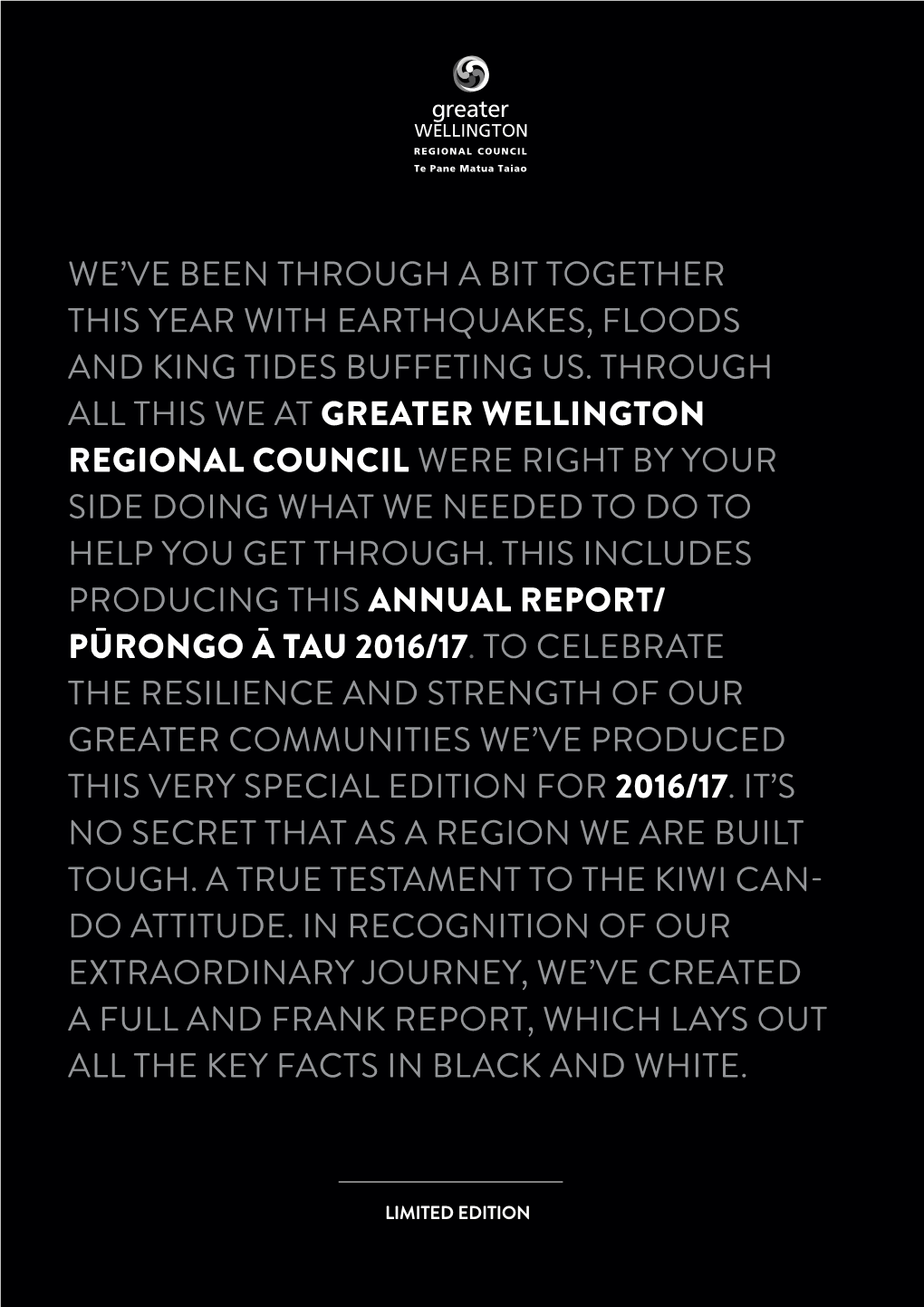 Greater Wellington Regional Council Annual Report 2017