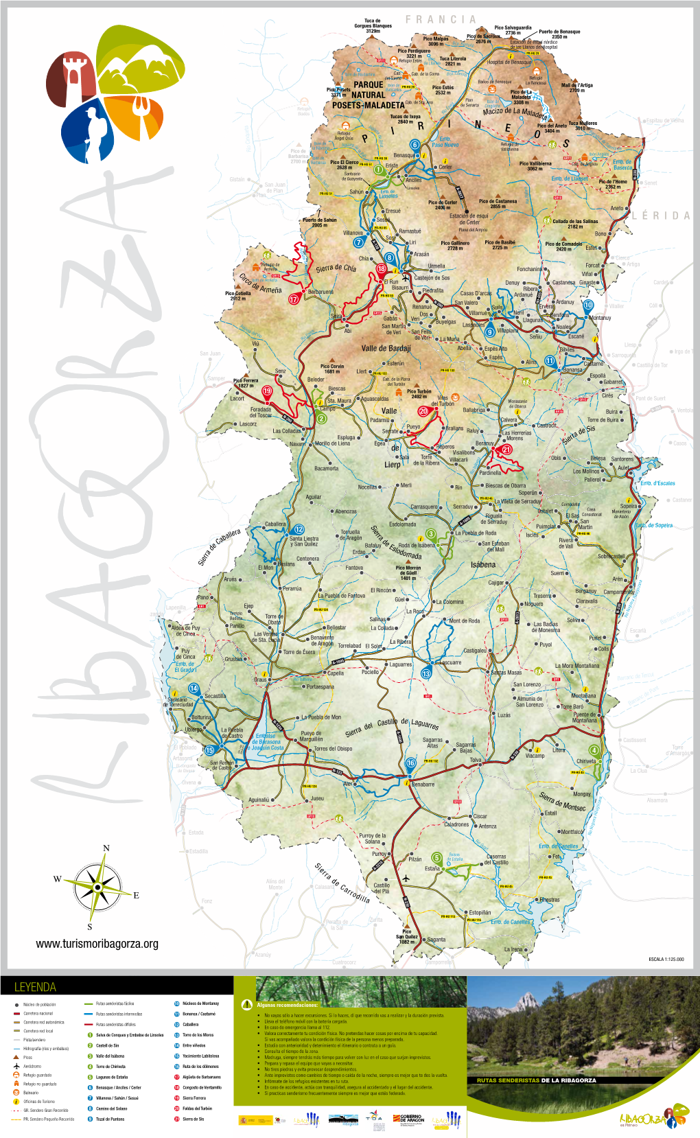 Mapa Senderos Por La Ribagorza