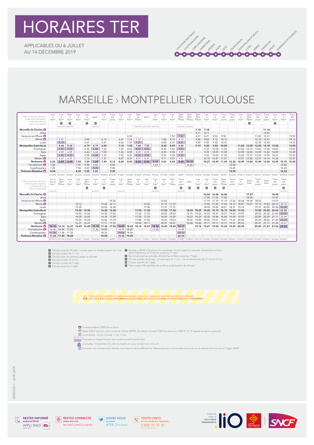 Horaires Ter