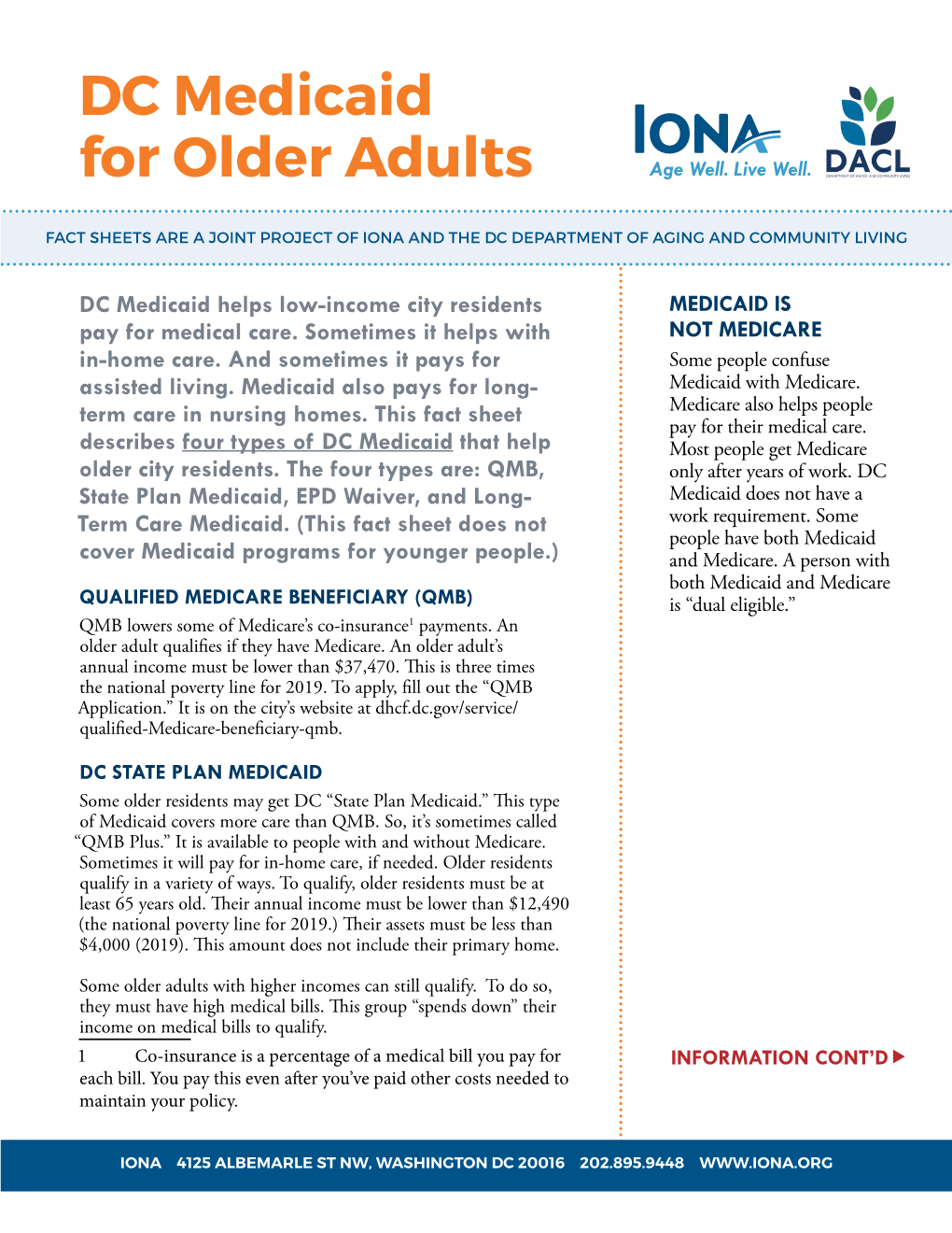 DC Medicaid for Older Adults