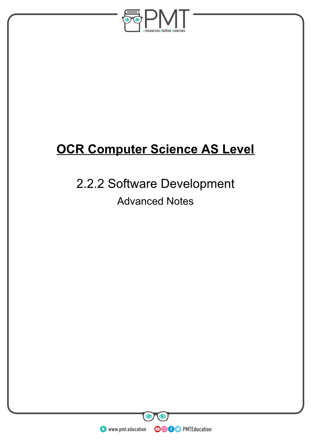 2.2.2 Software Development Advanced Notes