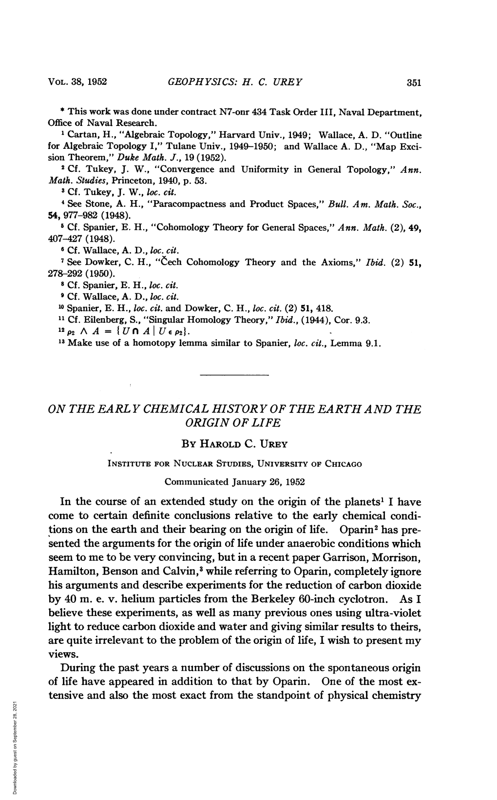 Seem to Me to Be Very Convincing, but in a Recent Paper Garrison, Morrison, Hamilton, Benson and Calvin,3 While Referring To