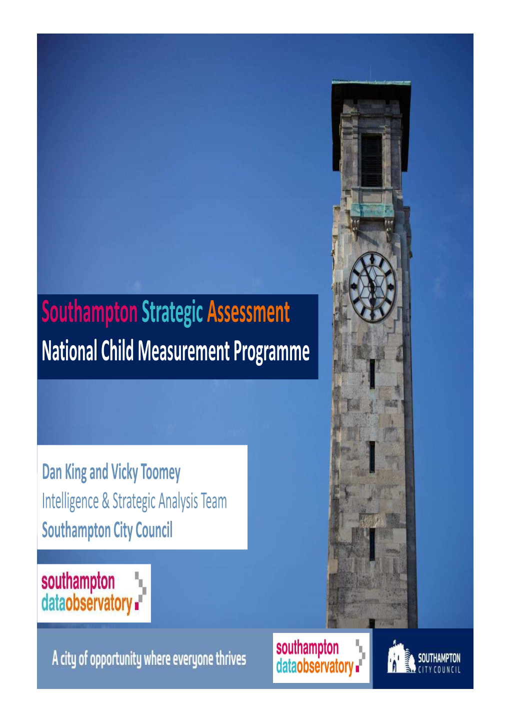 Southampton Strategic Assessment National Child Measurement Programme