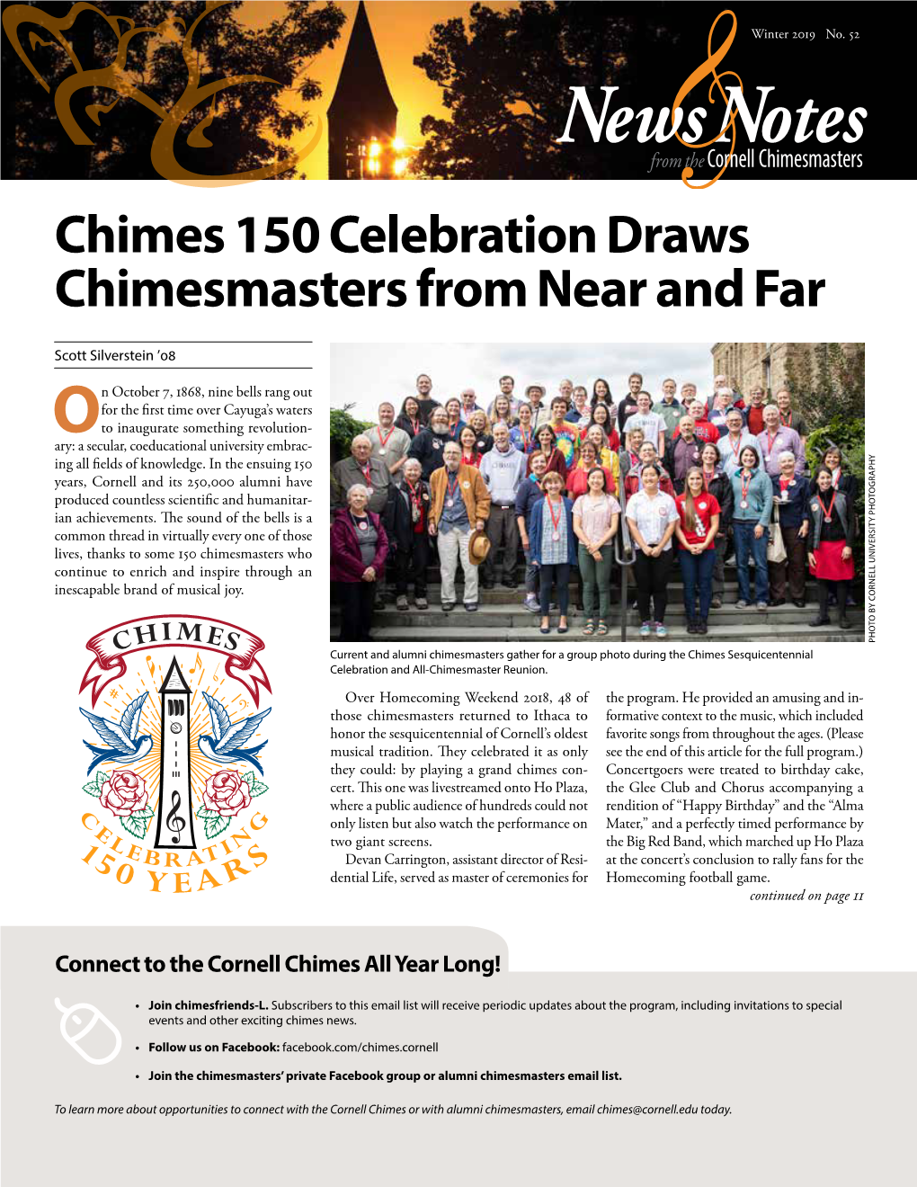 Cornell Chimes Newsletter Winter 2019