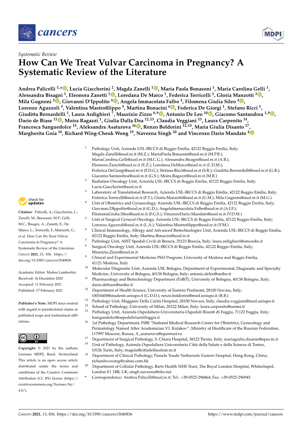 How Can We Treat Vulvar Carcinoma in Pregnancy? a Systematic Review of the Literature