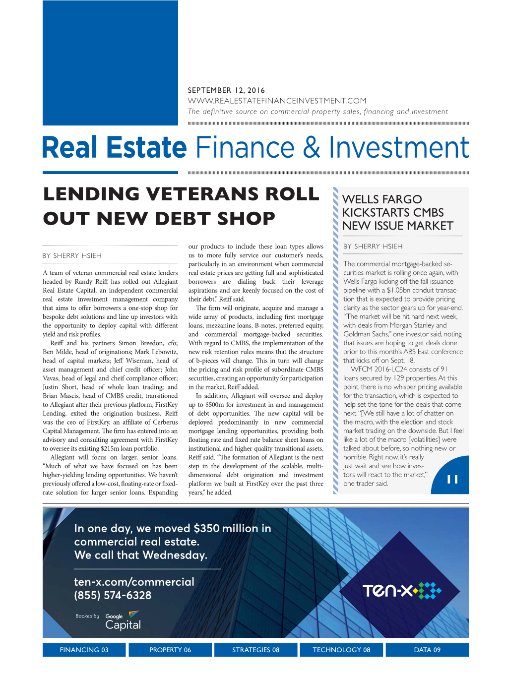 Lending Veterans Roll out New Debt Shop Reiff and His Partners Are Responding to Can Now Offer Both of These Products