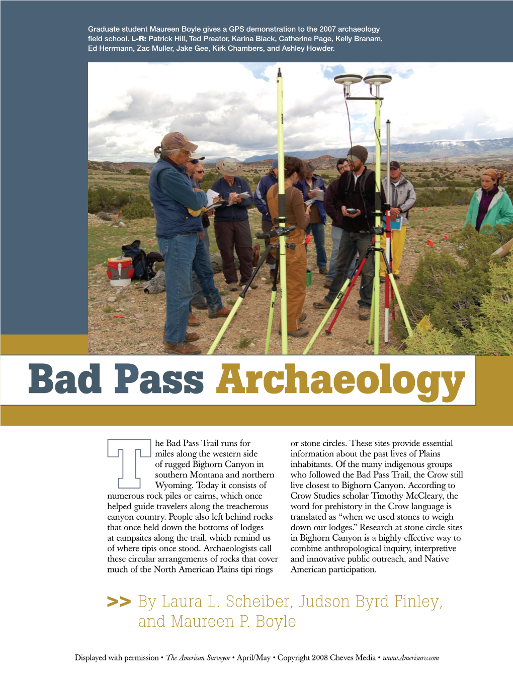 Bad Pass Archaeology