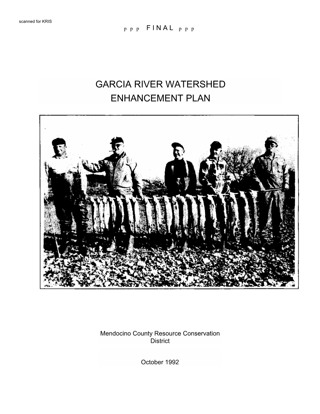 Garcia River Watershed Enhancement Plan