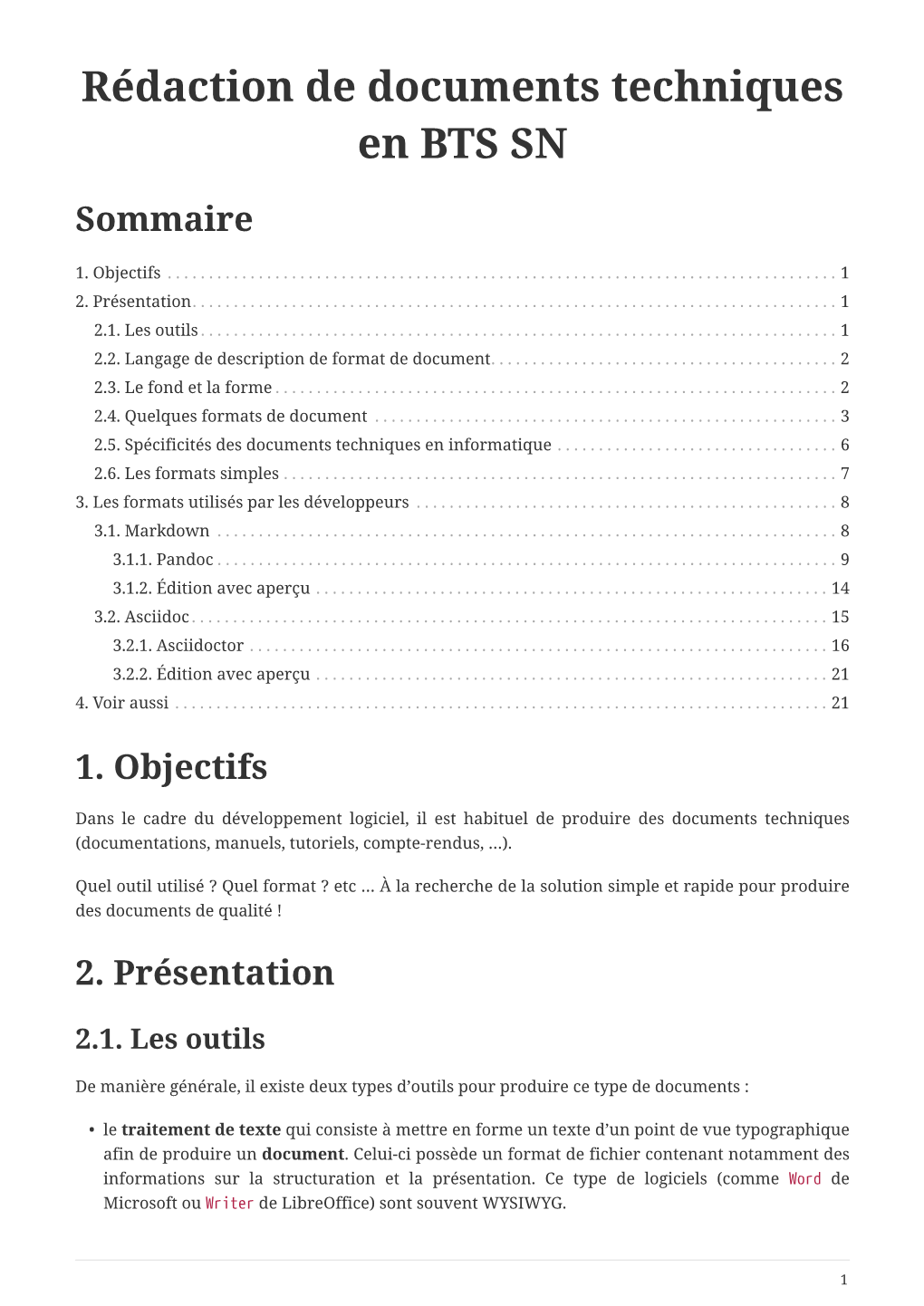 Rédaction De Documents Techniques En BTS SN