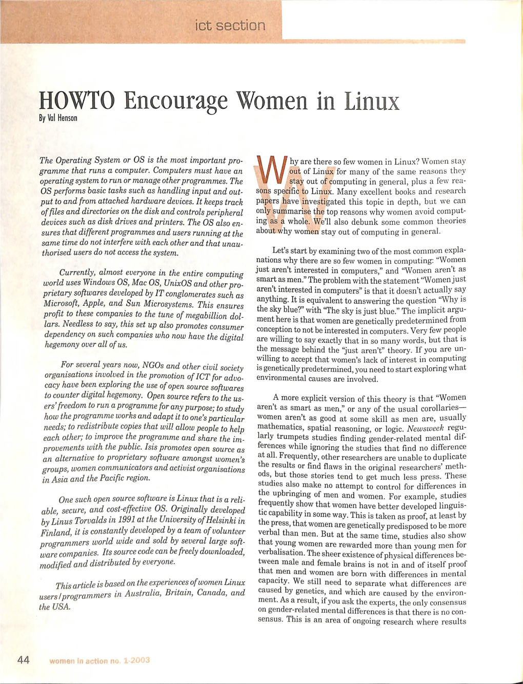 Why Are There So Few Women in Linux? Women Stay Gramme That Runs a Computer