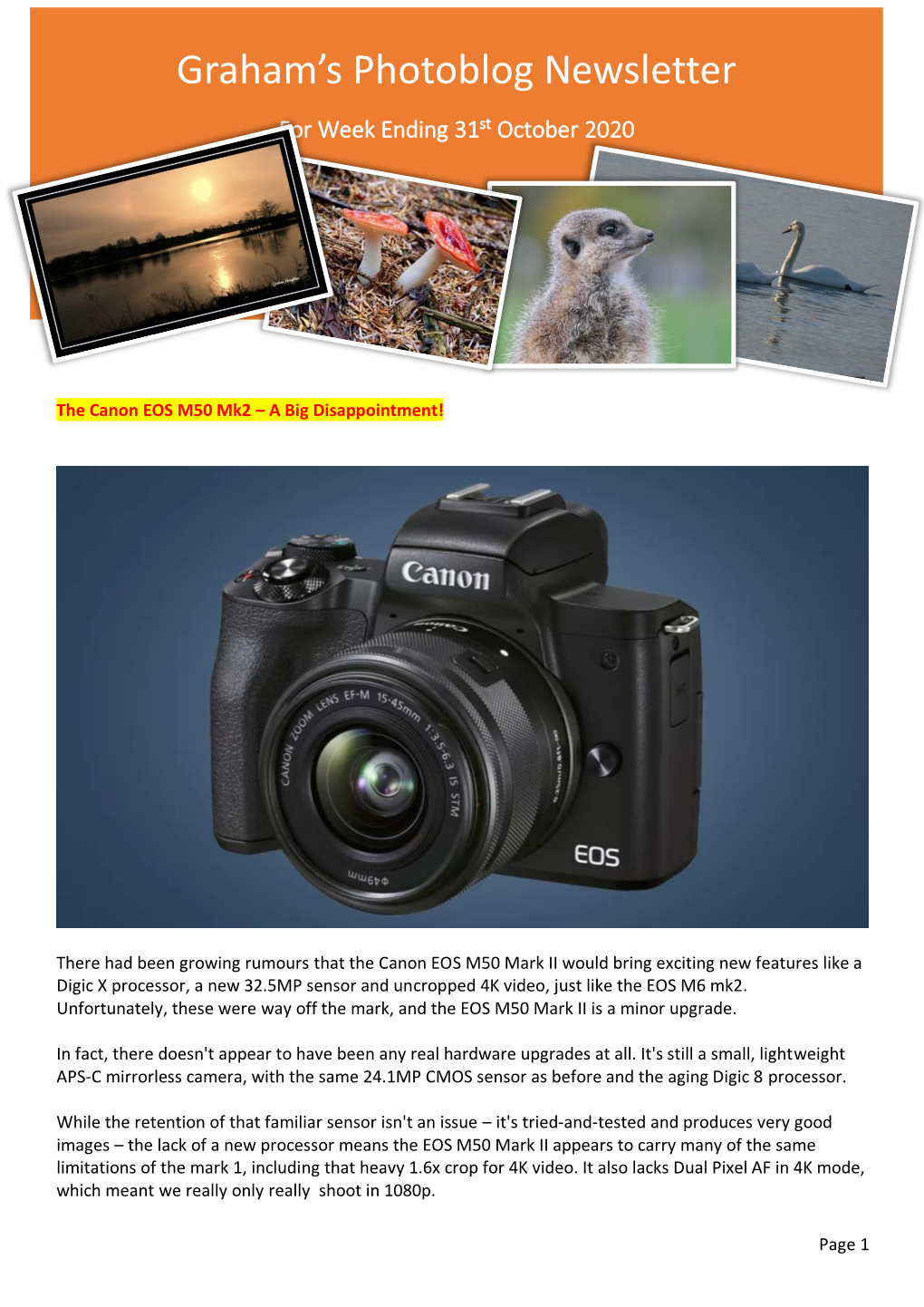 Graham's Photoblog Newsletter